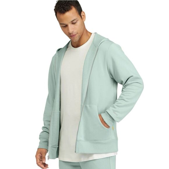 Allbirds Hoodie Mens XL Sweatshirt Bark Gray Green Anytime Full Zip Casual NWT - Picture 2 of 8